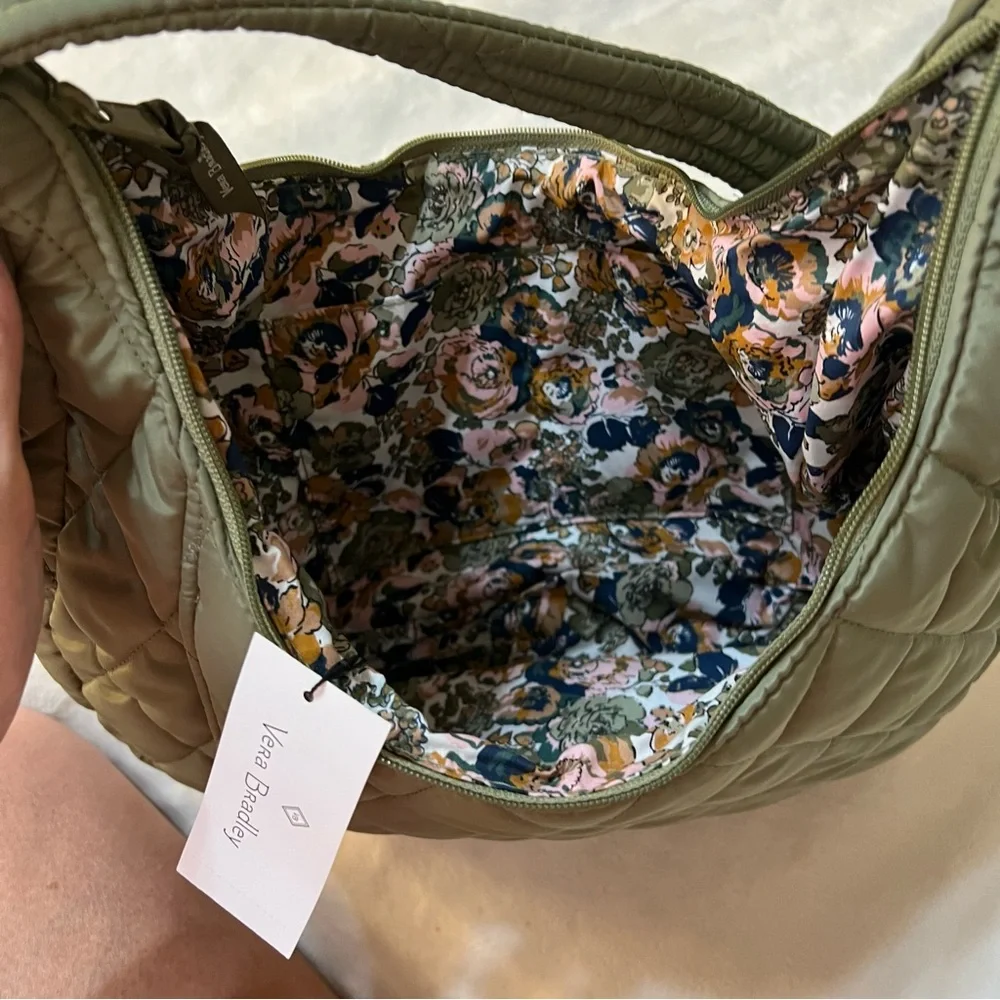 Vera Bradley Quilted Ultra Light Sage Green Shoulder Bag NWT